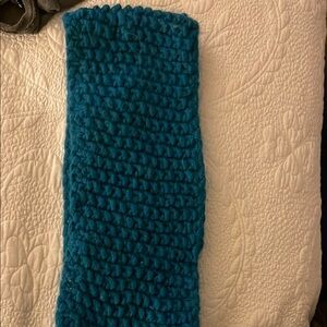Handmade Teal Knit Scarf